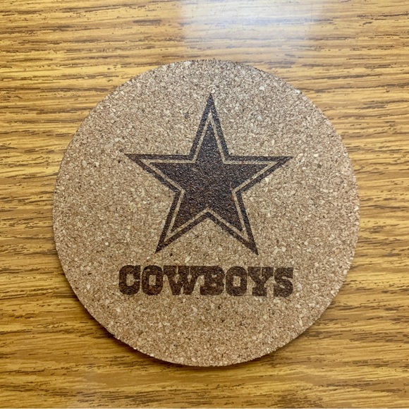 Other - Cowboys Logo Laser Engraved Cork Coaster